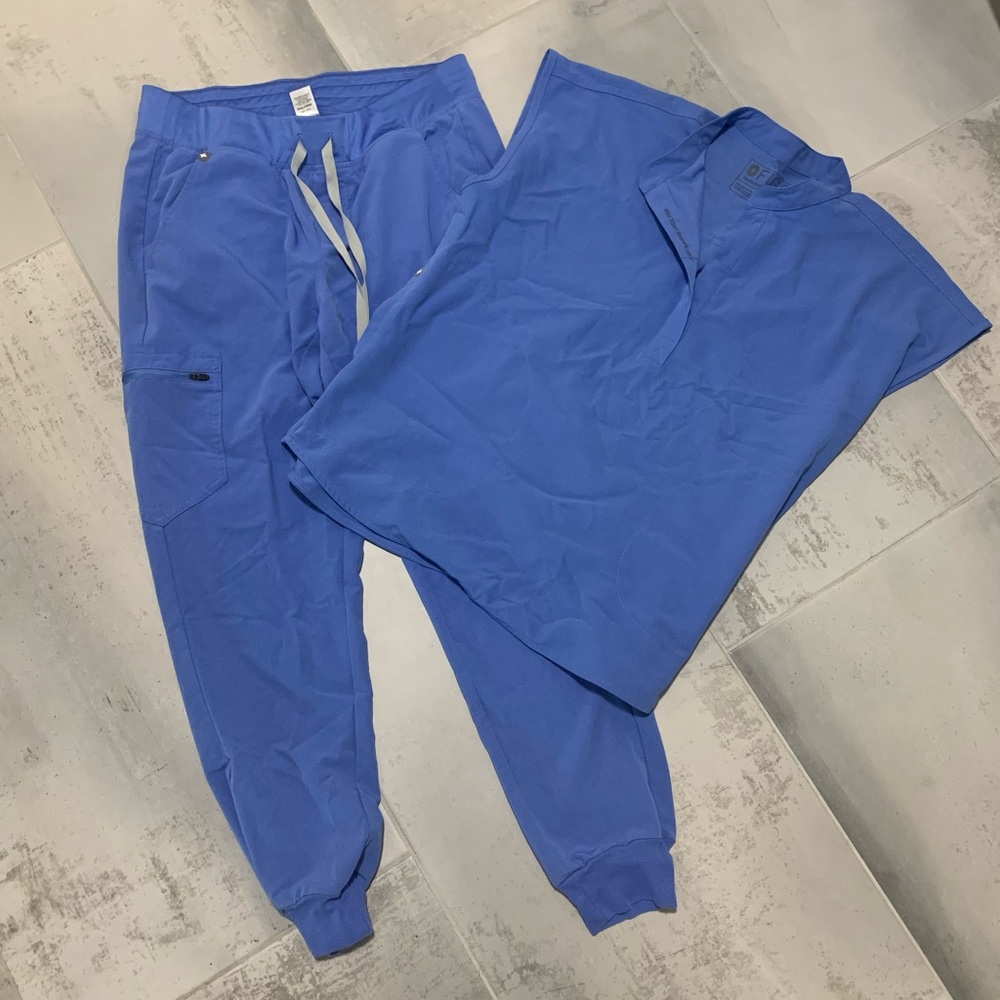 Figs scrub set size M ciel blue